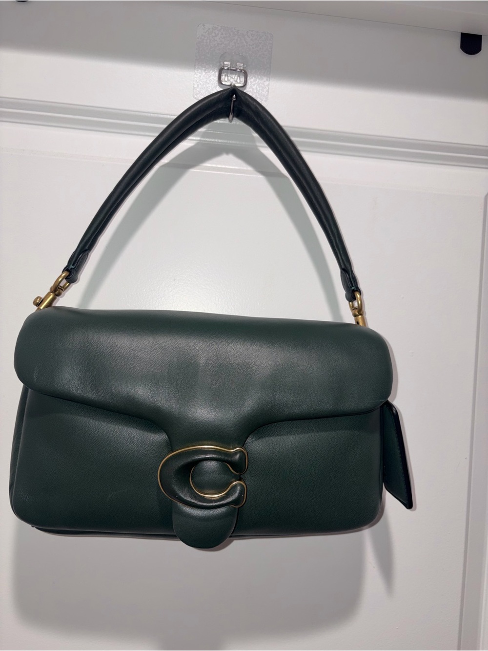 Coach Pillow Tabby Leather Shoulder Bag in Deep Green